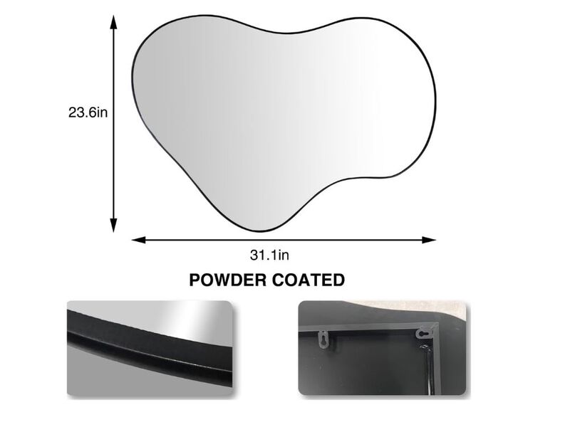 31.4" Irregular Wall Mirror &ndash; Organic Asymmetrical Home Decor