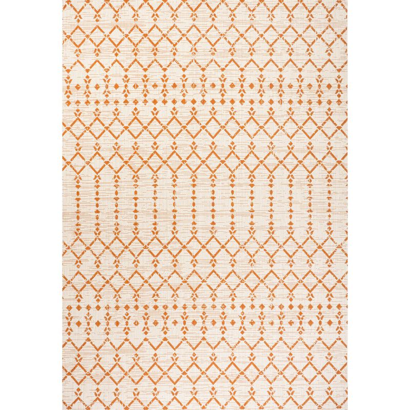 Ourika Moroccan Geometric Textured Weave Indoor/Outdoor Area Rug