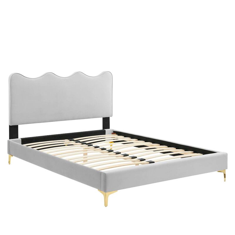Current Performance Velvet Full Platform Bed image number 2
