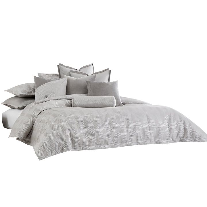 Michael Amini Nouveau 9-Piece Queen Duvet Set - Dove