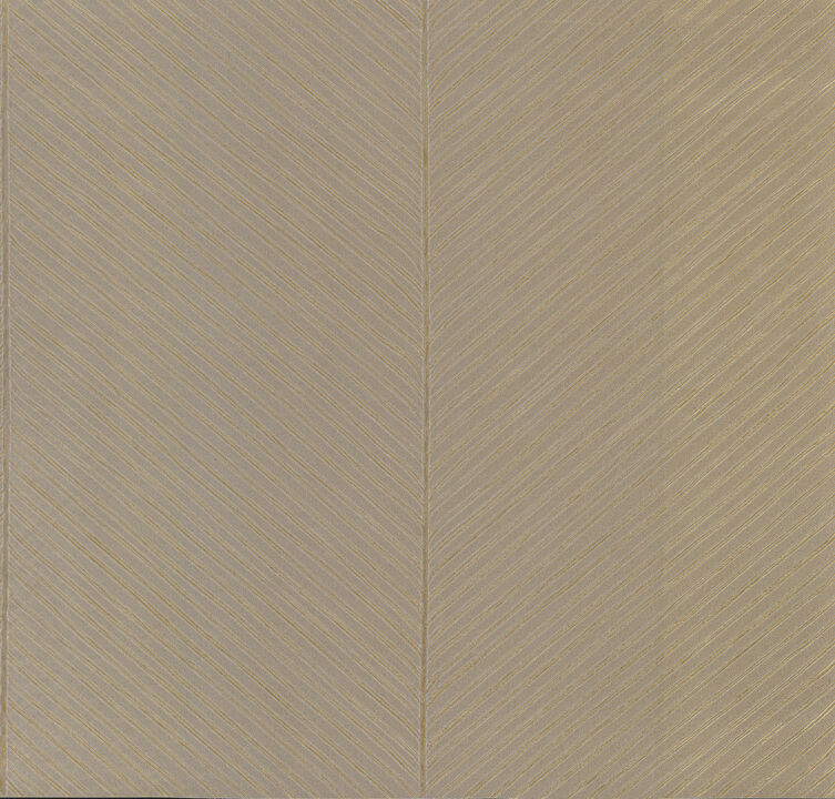 Palm Chevron Taupe & Gold Wallpaper