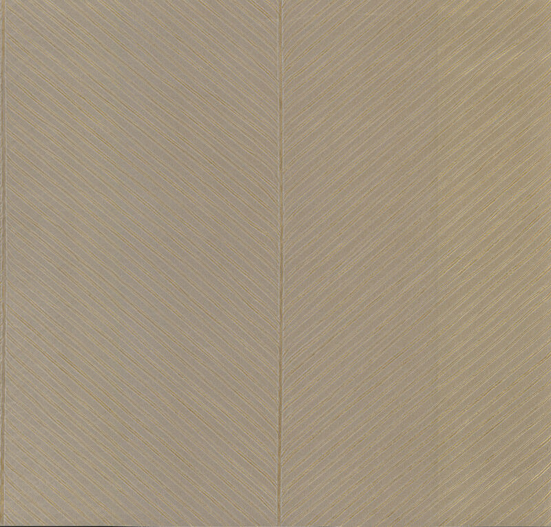 Palm Chevron Taupe & Gold Wallpaper image number 0