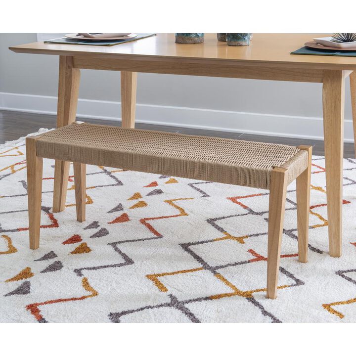 Linon Cadence Dining Bench Natural
