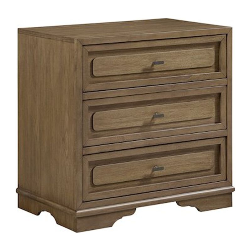 Magnolia 3 Drawer Nightstand - Almond image number 0