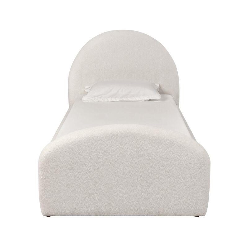 Moon Boucle Twin Trundle Bed