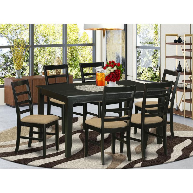 7 PC dinette Table set for 6-Kitchen Table and 6 Dining Chairs