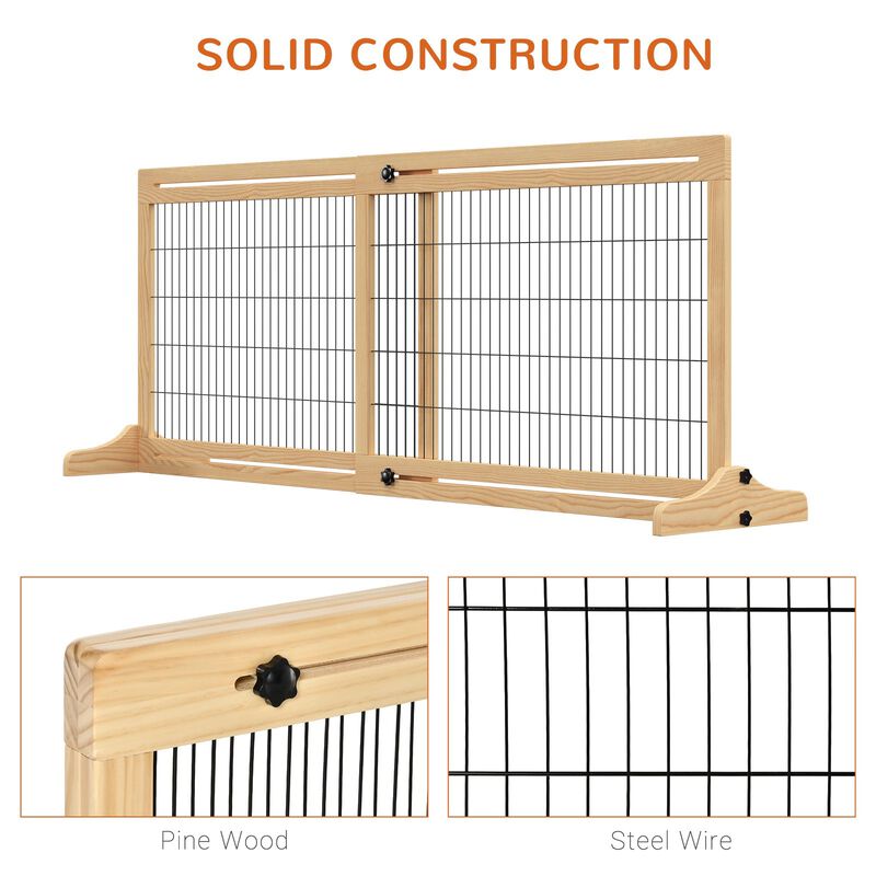 Natural Pet Barrier: 72"Wx27.25"H Freestanding Extra Wide Gate image number 5
