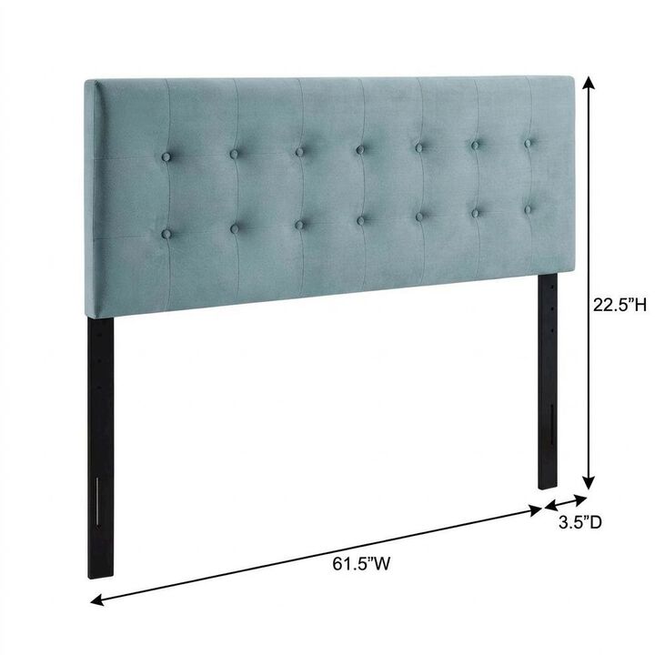Biscuit Tufted Performance Velvet Queen Headboard with Soft Upholstery