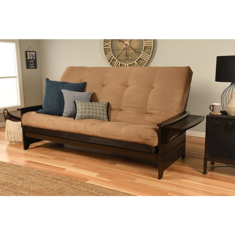 Phoenix Frame/Queen/Espresso Finish/Suede Peat Mattress image number 2
