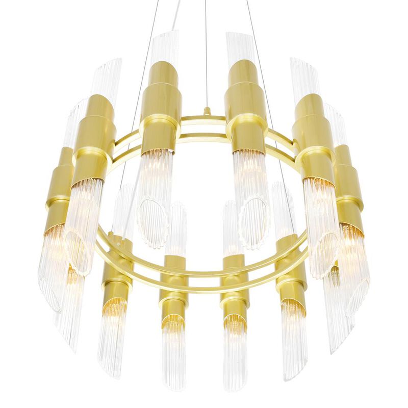 CWI Lighting Croissant 24 Light Chandelier With Satin Gold Finish