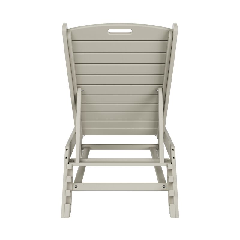 Reclining Outdoor Patio Adjustable Chaise Lounge Chair (Set of 2)