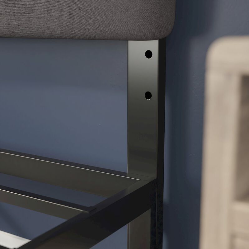 Flash Furniture Full Channel Stitched Fabric Upholstered Headboard, from 44.5" to 57.25" - Gray image number 9