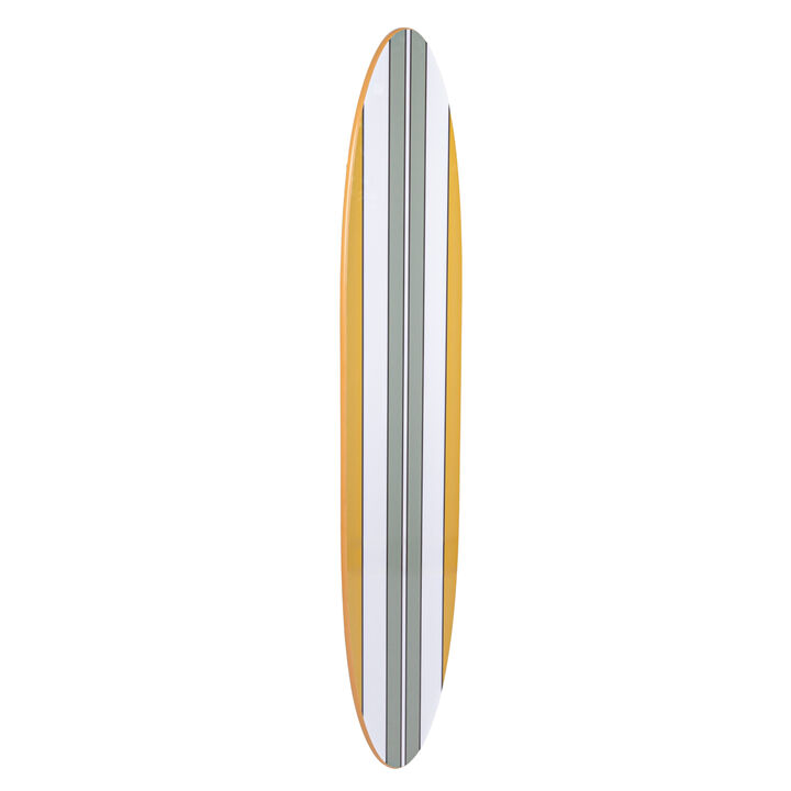 Layered Surfboard Wall Art in Engineered Wood and Paper