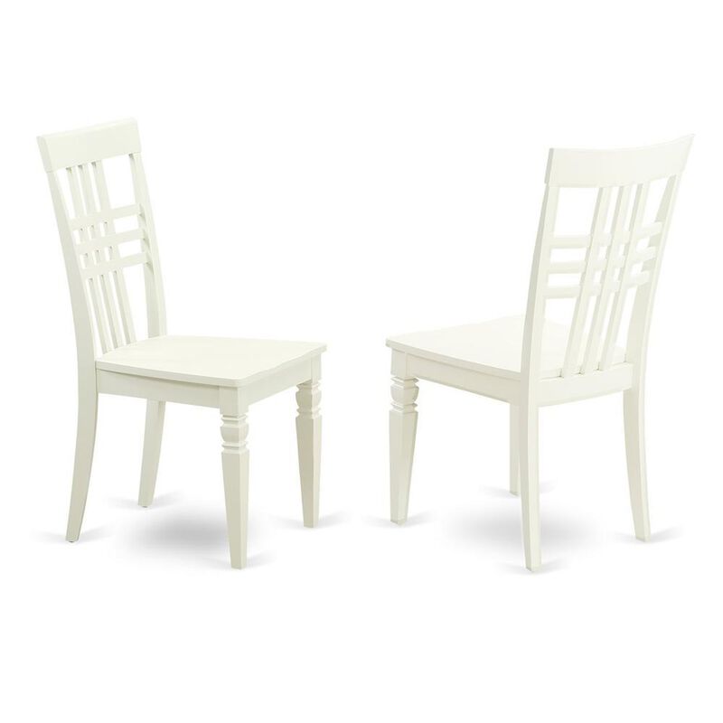 5 PC Table and chair set with a Boston Table and 4 Dining Chairs in Linen White
