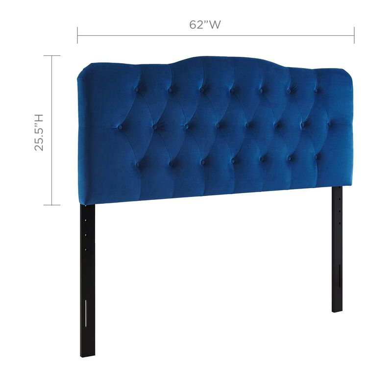 Annabel Queen Diamond Tufted Performance Velvet Headboard image number 2