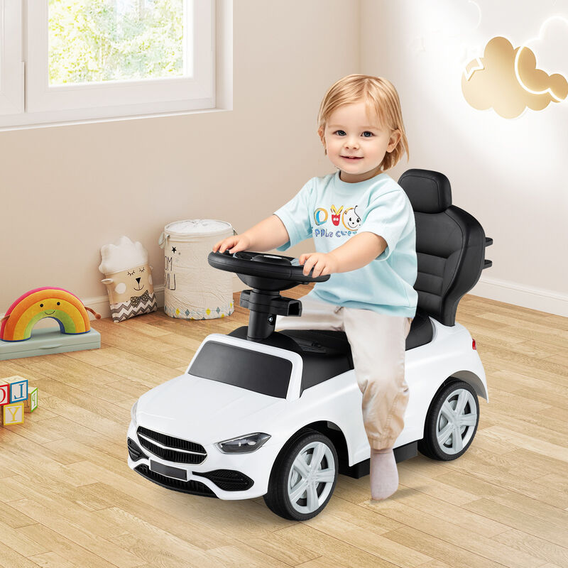 3 in 1 Toddler Ride On Push Car with Canopy Sliding Function and Stroller image number 4