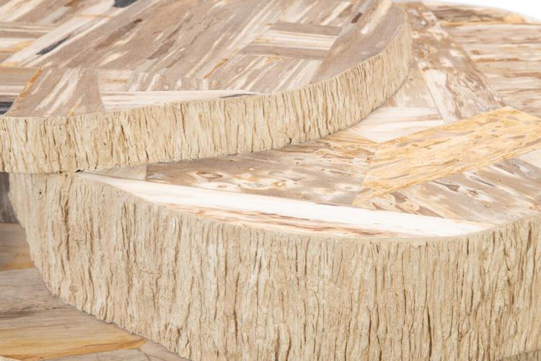 Val Verde Petrified Wood Stacked Cocktail Table