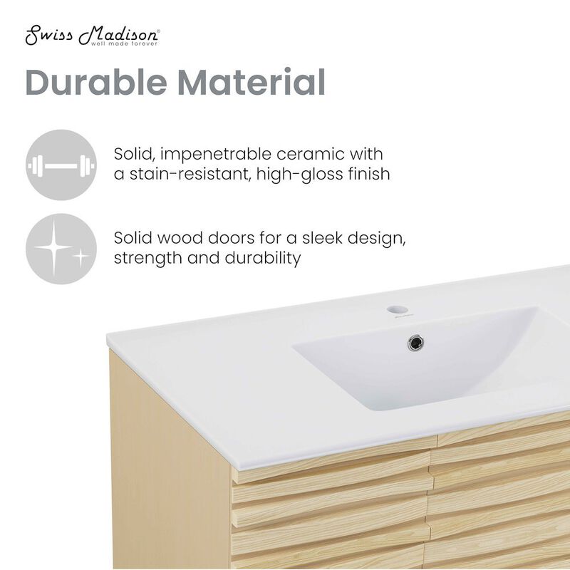 Cascade 36" Freestanding Bathroom Vanity with Sink Top image number 3