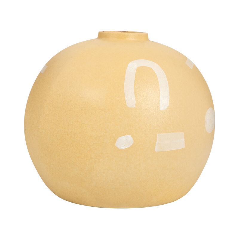9" Aztec Vase, Mustard image number 2