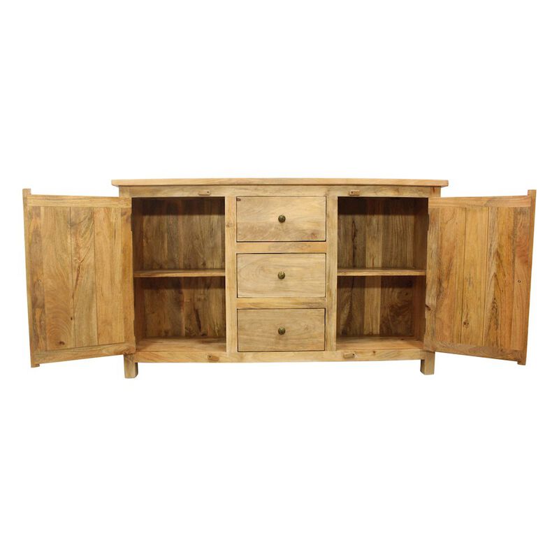 Alex Hamilton Bayside 60 3-Drawer 3-Door Sideboard in Natural Finish