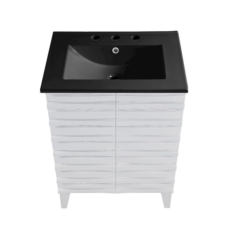 Cascade 24 in. Bathroom Vanity with 3-Hole Ceramic Sink Top image number 2