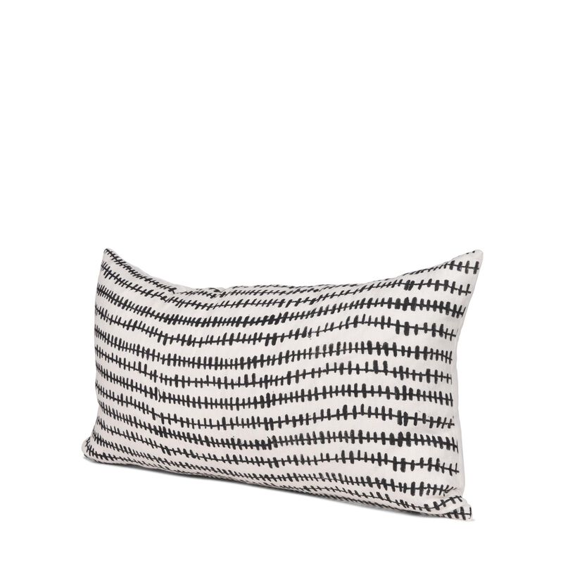HomeRoots 22" Gray Linen Throw Pillow Cover with Texture image number 2