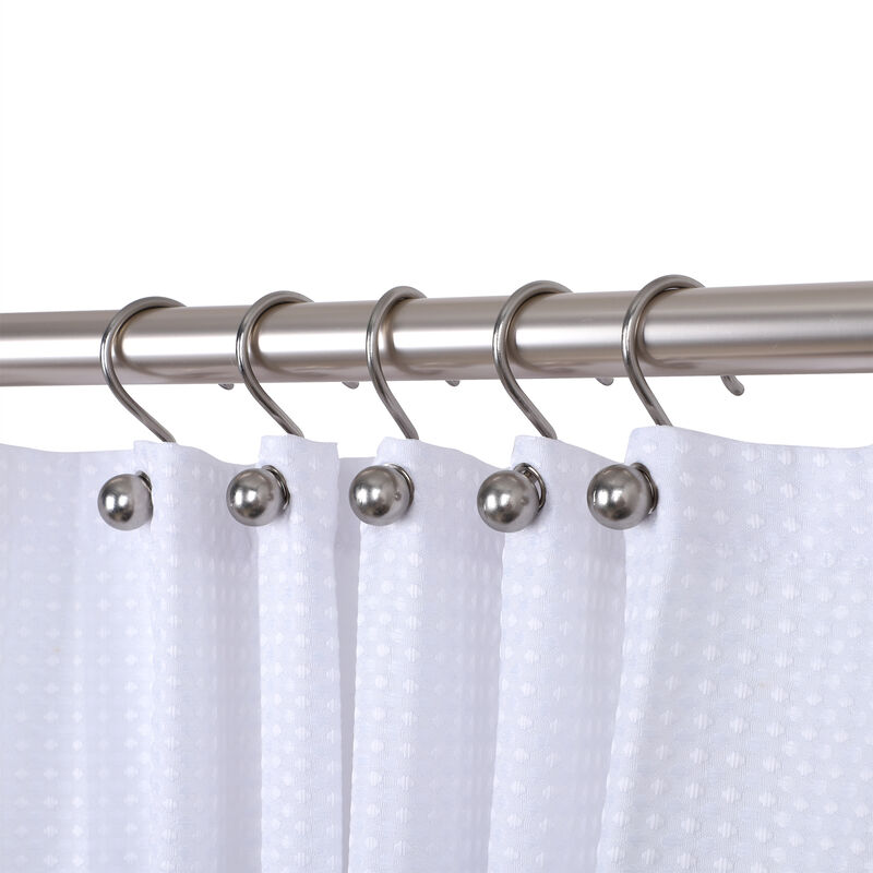 12-Piece Resistant Metal Shower Curtain Hooks image number 1