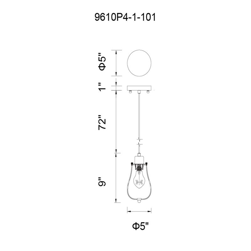 Tomaso 1 Light Down Mini Pendant With Black Finish