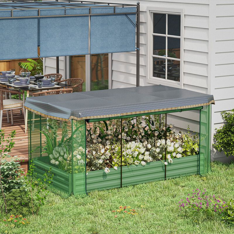 Hivvago Elevated Garden Bed with Protective Shade image number 1