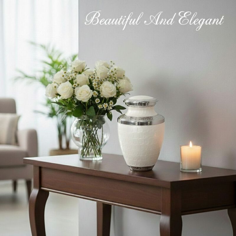 silver-toned accents urn image number 5