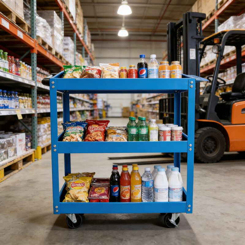 ELEMENT ACE Heavy Duty 3 Tier Rolling Mechanic Tool Cart with Lockable Wheels, 450 LBS Capacity Industrial Utility Service Cart for Garage Workshop Warehouse Storage image number 6