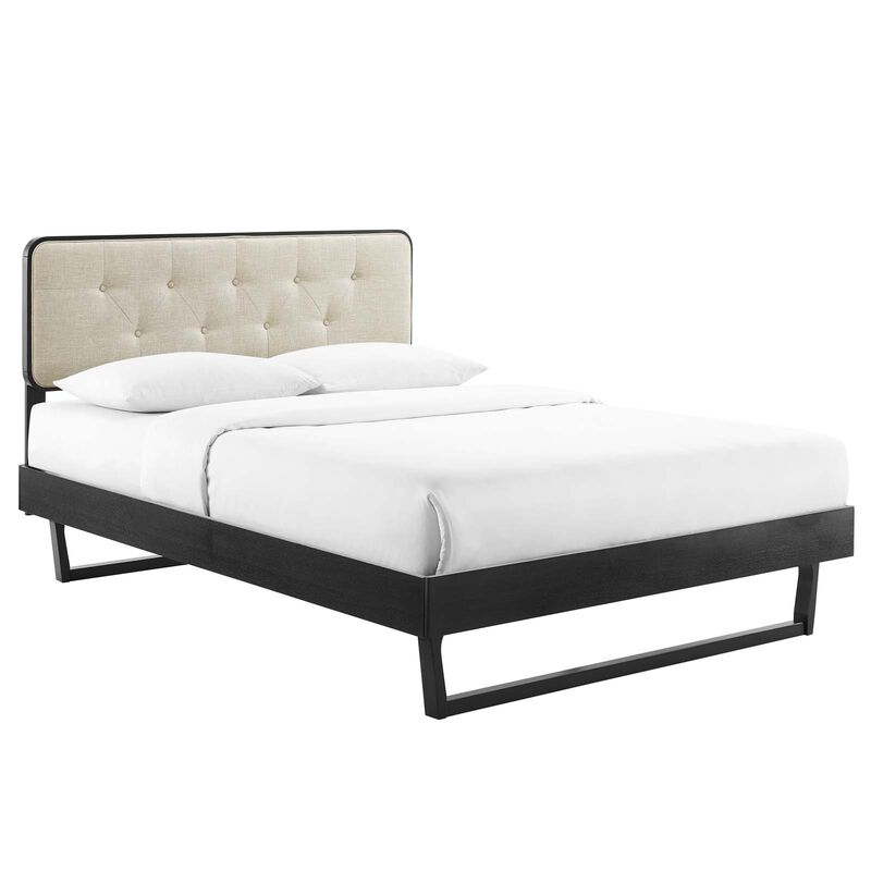 Modway - Bridgette Full Wood Platform Bed with Angular Frame image number 0
