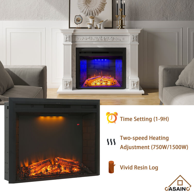 LED Electric Fireplace wall TV stand