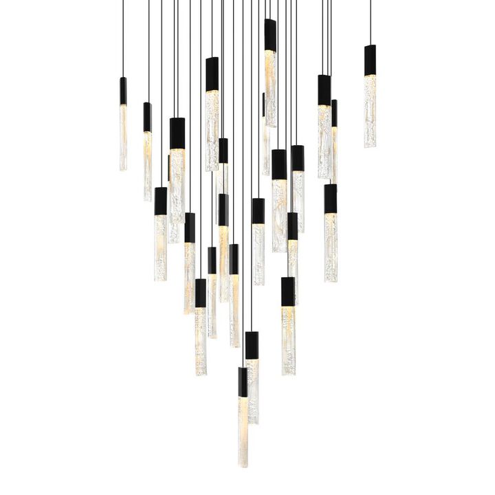 Greta Integrated LED Black Chandelier