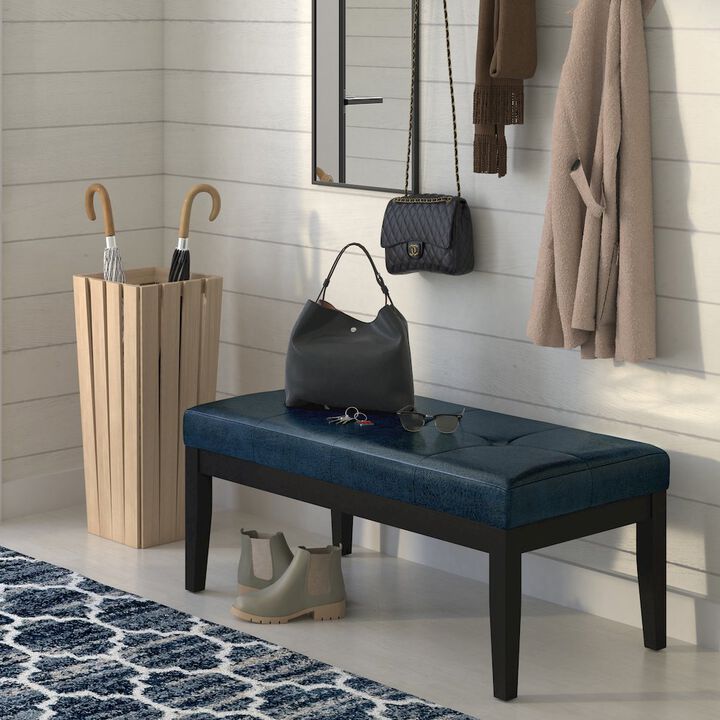 Simpli Home Lacey Tufted Ottoman Bench