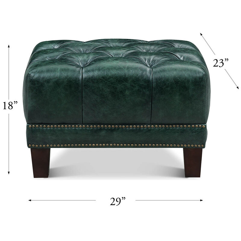 Picadilly Top Grain Leather Ottoman