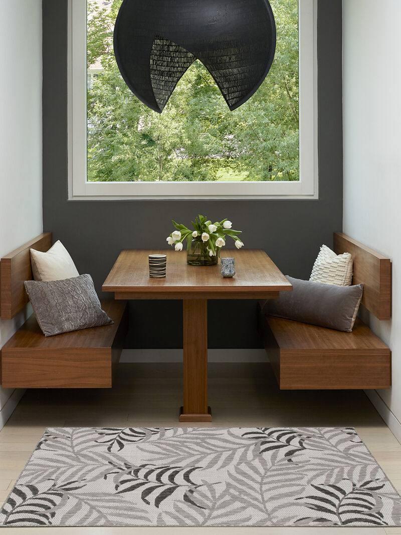 Garden Oasis GOA01 Gray 3' x 5' Rug