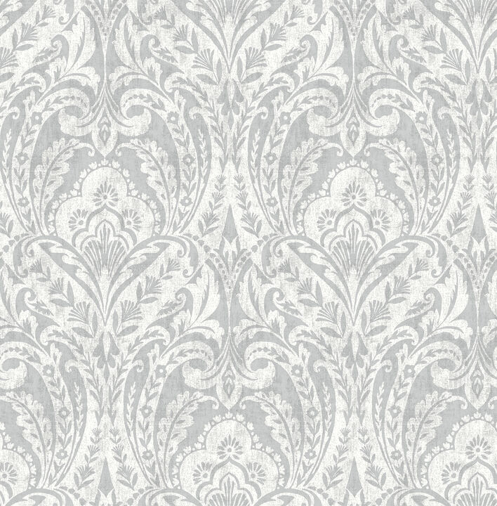 Berkshire Grey Damask Wallpaper