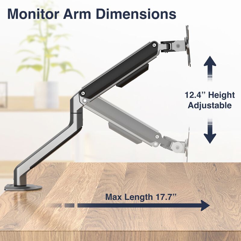 Desky Single Spring Eco Monitor Arm image number 3