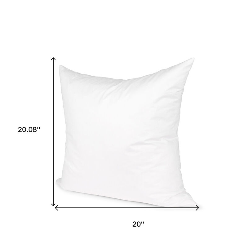 HomeRoots 20" White Cotton Down Blend Throw Pillow Insert image number 3