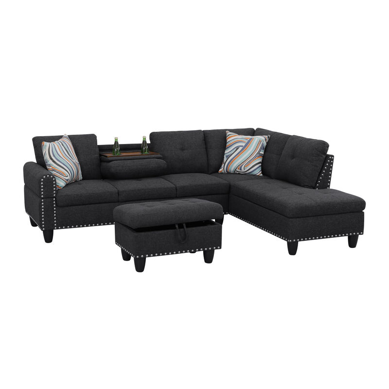 Lesfur L-Shaped Sectional Couch image number 7