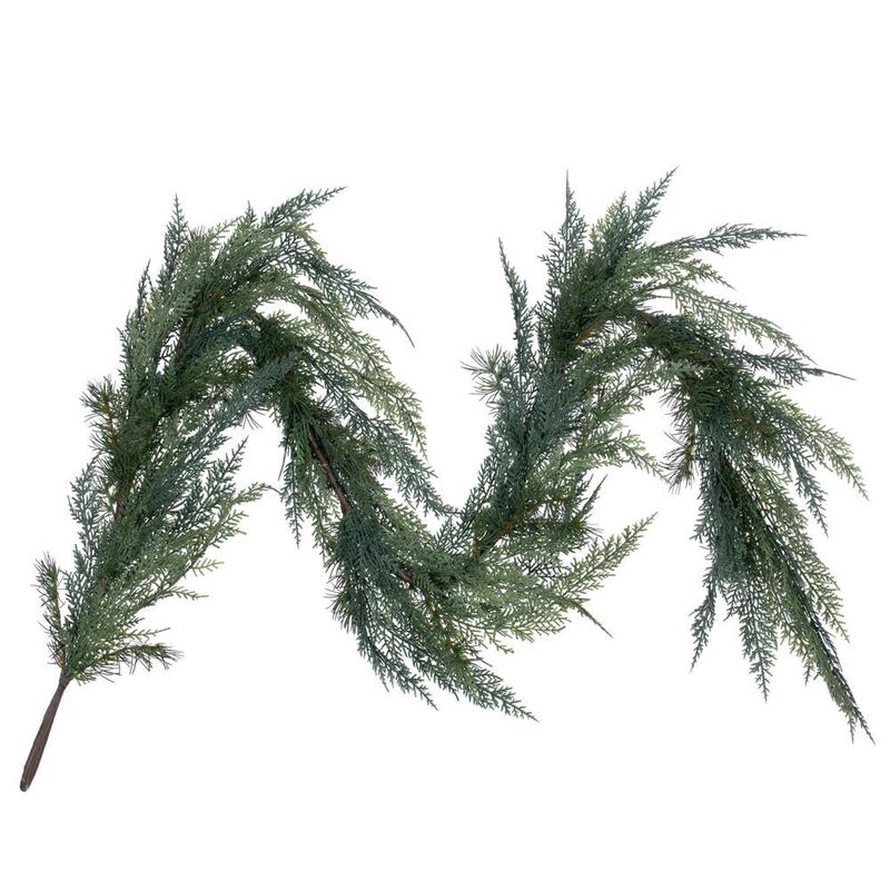 Vickerman 762226-72" x 6" Mixed Long Cedar Pine Garland (LF240372) Traditional Green Christmas Garland image number 0