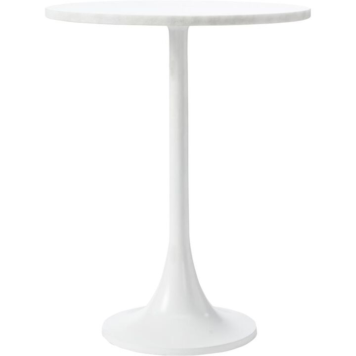 Renwil Alina MATTE WHITE SIDE TABLE
