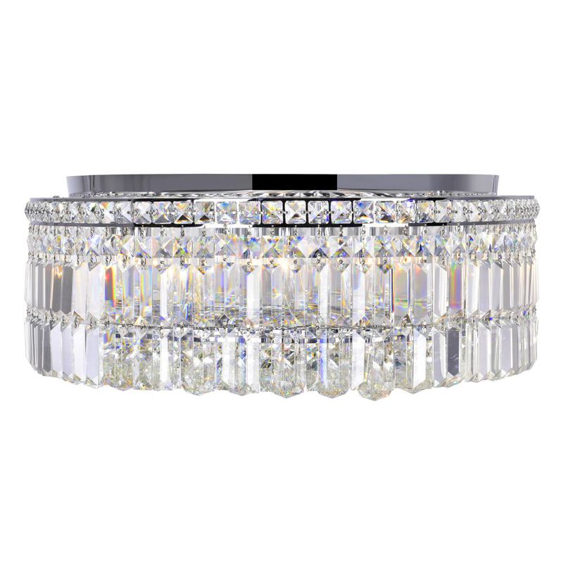 Colosseum 10 Light Flush Mount With Chrome Finish
