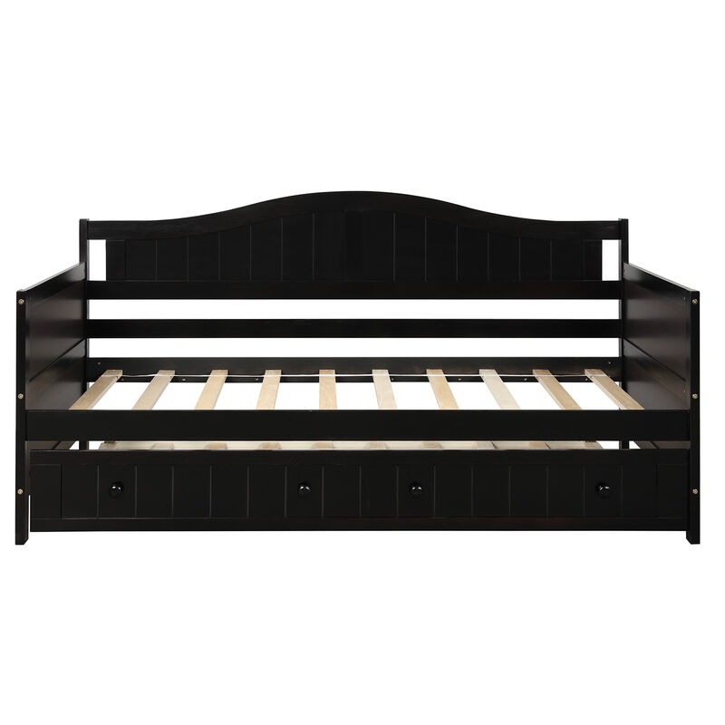 Merax Wooden Daybed with Trundle Bed image number 0