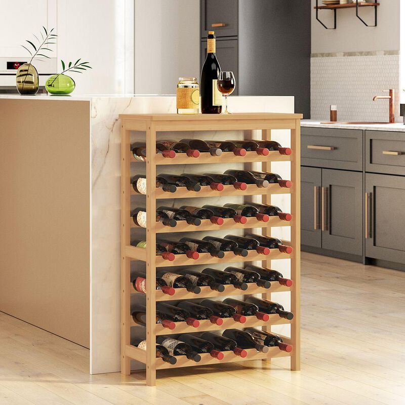 Free-Standing Floor Wine Rack - Stylish and Functional Storage Solution for Your Wine Collection