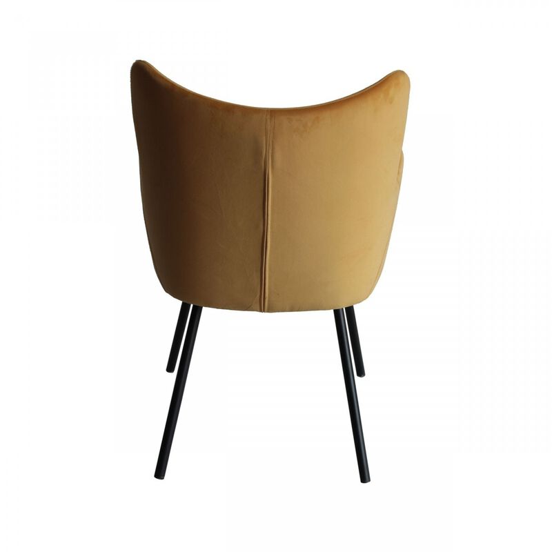 Curvy Velvet Modern Dining Chair
