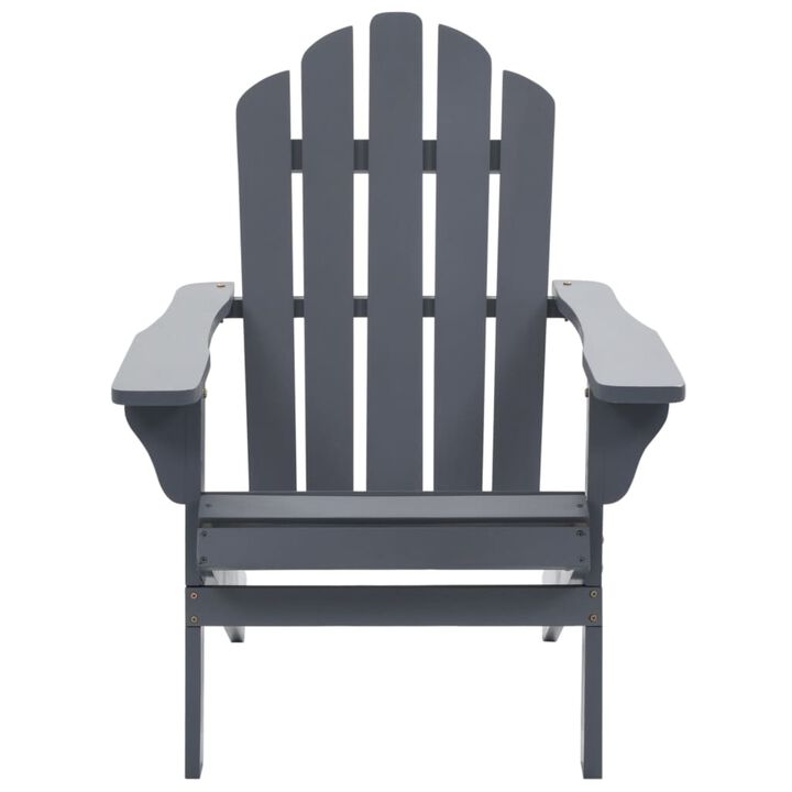 vidaXL Garden Chair Wood Gray