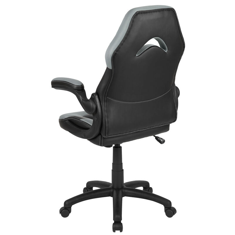 X10 Gaming Chair Racing Office Ergonomic Computer PC Adjustable Swivel Chair with Flip-up Arms, / LeatherSoft image number 5