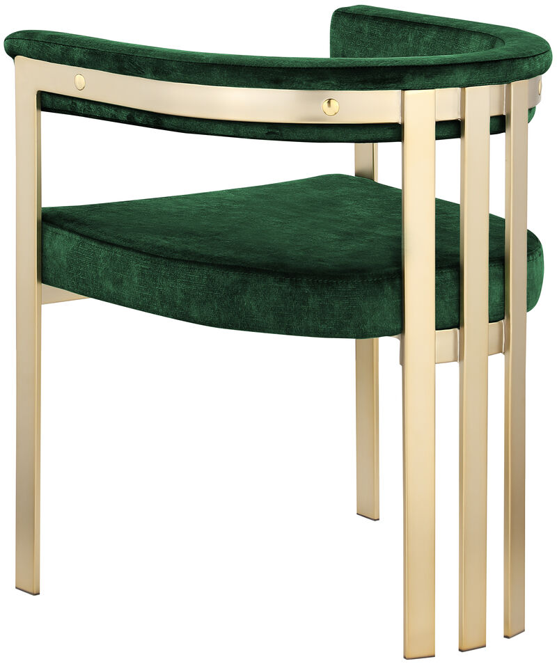 Meridian Furniture Marcello Green Velvet Dining Chair, Set of 2 image number 2